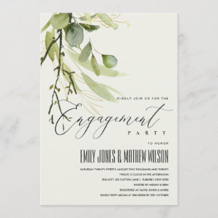 CONVITE NOIVADO DE COR DA FOLHA VERDE DE FOLHA RUSTIÇA