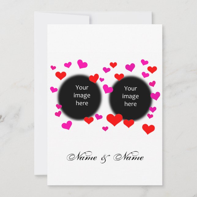 Convite Noivado de coração (Frente)