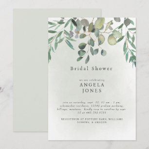 Convite Noivado de Eucalipto Salvia Casamento
