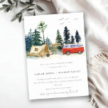 Convite Noivado de Floresta de Pinheiro de Campanha Russo<br><div class="desc">Elegante Camping Watercolor Pine Forest Theme Collection. - É um elegante script watercolor Ilustração de pinheiros florestais com carrinha de camper, tenda e cartaz de acampamento, perfeito para o seu casamento e festas no lado do acampamento. É muito fácil personalizar, com seus detalhes pessoais. Se você precisar de outro produto...</div>