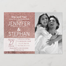 Noivado de Folha Glitter Dourada, Girly Modern