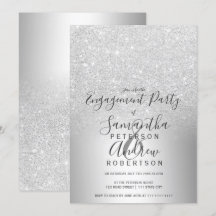 Noivado de folhas metálicas ombreiras de prata