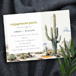 Convite Noivado de Paisagem do Deserto do Boho Cactus Ocid<br><div class="desc">Se precisar de mais alguma personalização,  por favor,  sinta-se à vontade para me enviar uma mensagem em yellowfebstudio@gmail.com.</div>