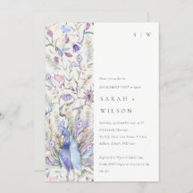 Noivado de Peacock de Aquarela do Ornamentado Past