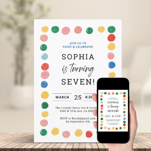 Convite Noivado de Pintura do Partido