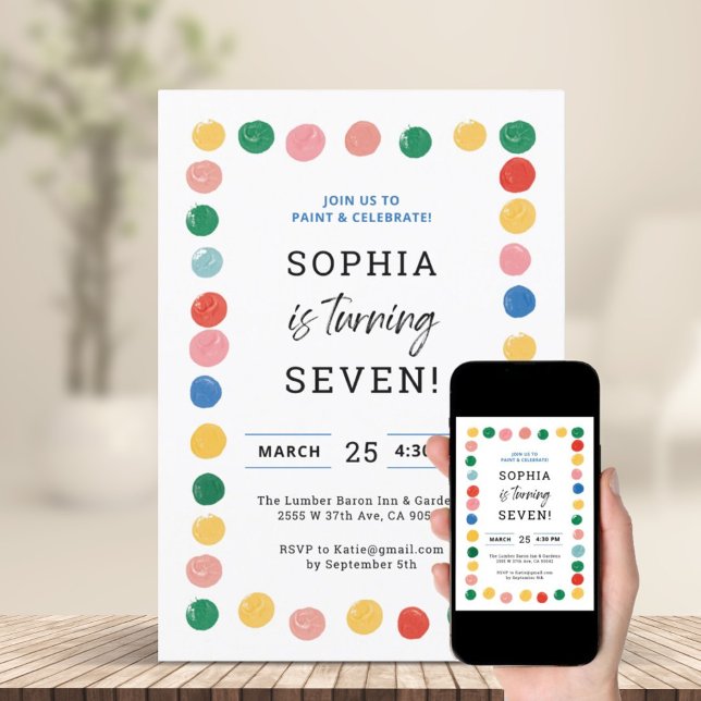 Convite Noivado de Pintura do Partido (Criador carregado)