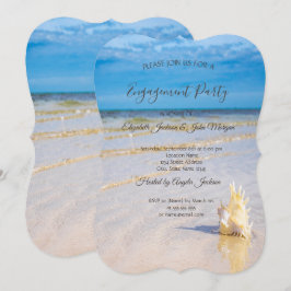 Convite Noivado de Seashell do Beach Waves