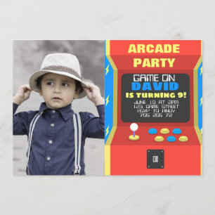 Convite Noivado do Boy Arcade com Foto
