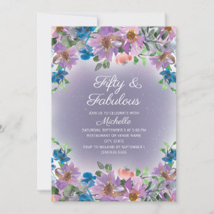 Convite Noivado Fabuloso de Mulheres Azuis Púrpuras