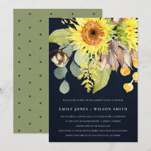 CONVITE NOIVADO FLORAL EUCALYPTUS MARINHO RUSTICO
