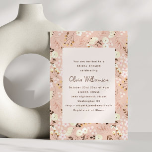 Convite Noivado Floral Moderno Romântico