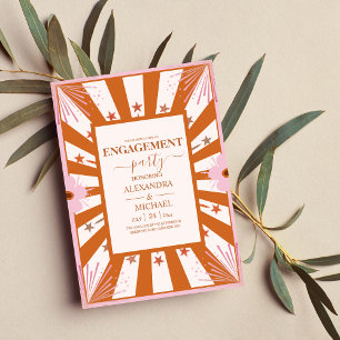 Convite Noivado Geométrico à Vista do Groovy 70