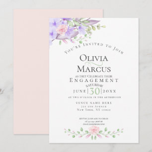 Convite NOIVADO  Jardim Azul Anêmona do Céu Azul