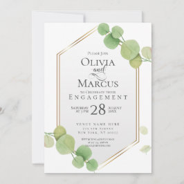 Convite Noivado | Modern Springtime Eucalyptus