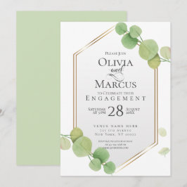 Convite Noivado | Modern Springtime Eucalyptus