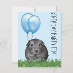 Convite Noivado Personalizado do Balão Azul-Girly-Guiné