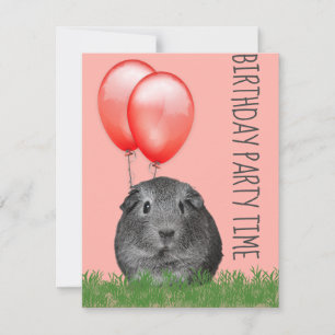 Convite Noivado Personalizado dos Balões Vermelhos do Porc