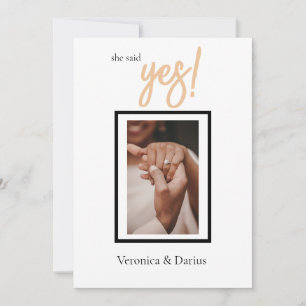 Convite Noivado Personalizado Simples Clássico Minimalista