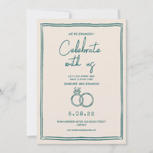 Convite Noivado retrorreflector de pintura manual