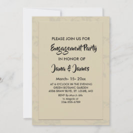 Convite Noivado Romântico Elegante Moderno