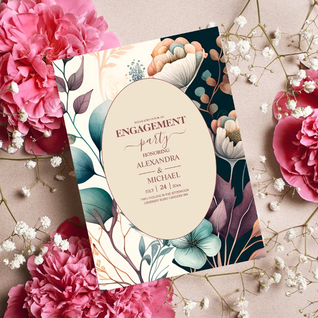 Convite Noivado Terracotta Vintage Sessenta (Criador carregado)