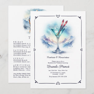 Convite Noivas de Esqui Martinis & Montanhas Aspen
