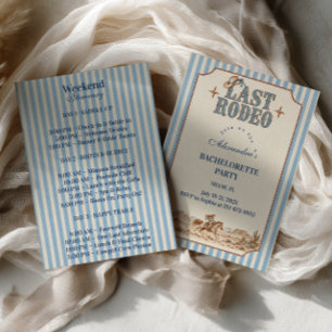 Convite Noivas do Último Rodeio Cowgirl do Deserto com Lis