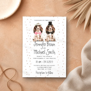 Convite Noivo Cocker Spaniel noiva valentines Casamento Ca