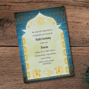 Convite Noivo Hindu Indiano Cerimônia Haldi Ganesha