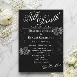 Convite Noivos até que a Morte nos Separe Casamento Floral