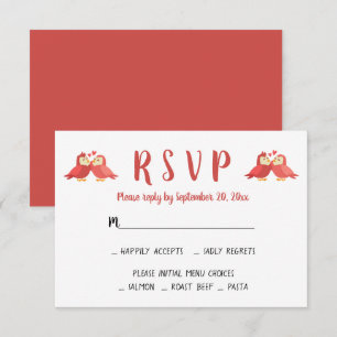 Convite Noivos de Borgonha Vermelho Casamento RSVP Fofo