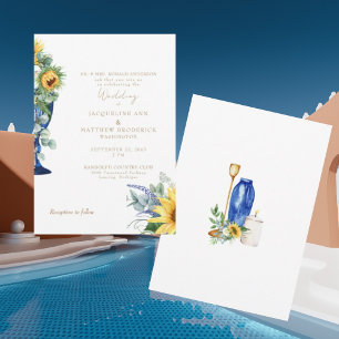 Convite Noivos de Girassol Toscano Casamento II dos Pais d