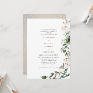 Convite Noivos Pais Casamento Folhagem & Algodão