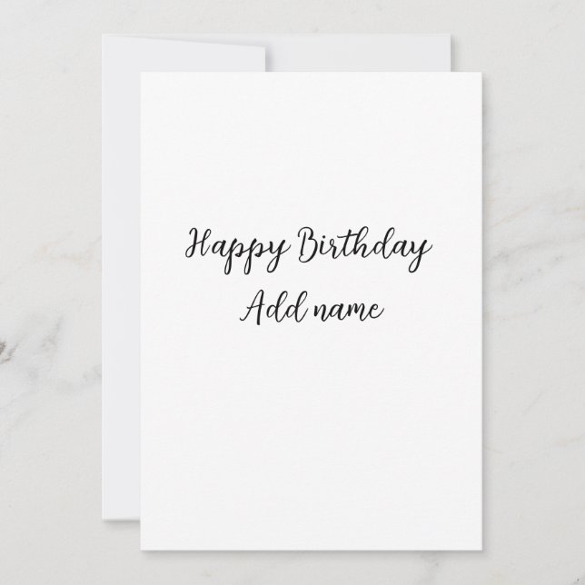 Convite Nome de adição de aniversário de feliz título míni (Frente)