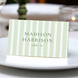 Convite Nome de Casamento Verde Carteira de Local DIY