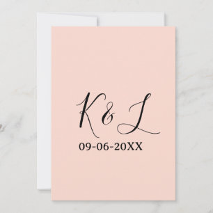Convite nome do casal de casamento data letra fundo pastel