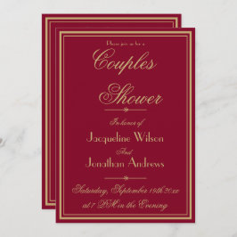 Convite Nome do Chá Elegante Email RSVP Burgundy