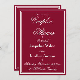 Convite Nome do Chá Russo Email RSVP Burgundy Vermelho