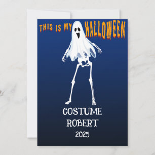 Convite Nome do Traje de Halloween Personalizado