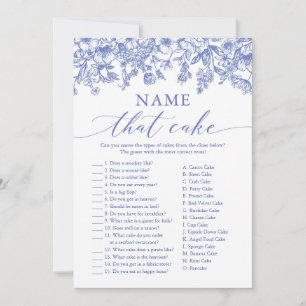 Convite Nome Floral Azul Que Joga Chá de panela