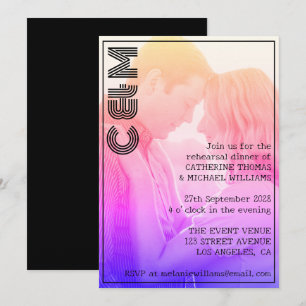 Convite Nome Monograma e Casamento Fotográfico da Retro 70