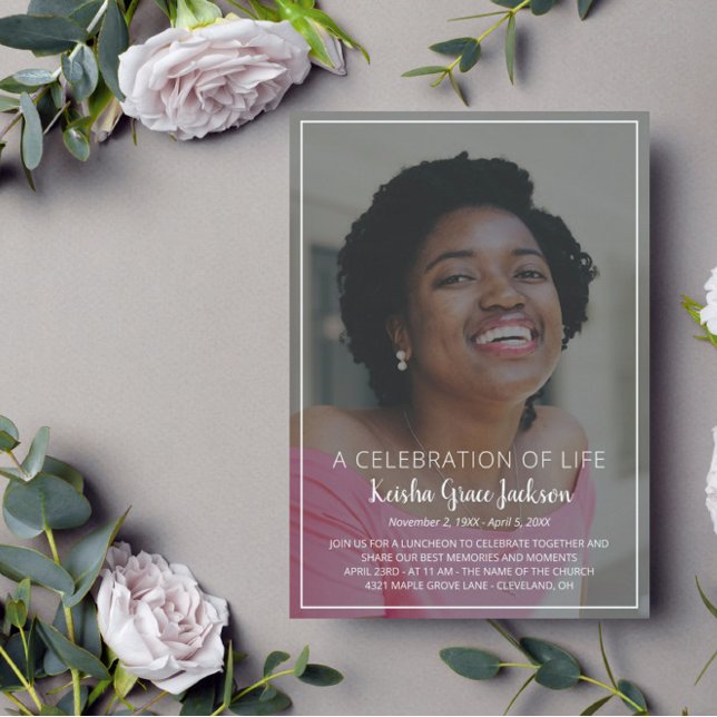 Convite Nome na Celebração de Fotos de Script da Vida (Criador carregado)