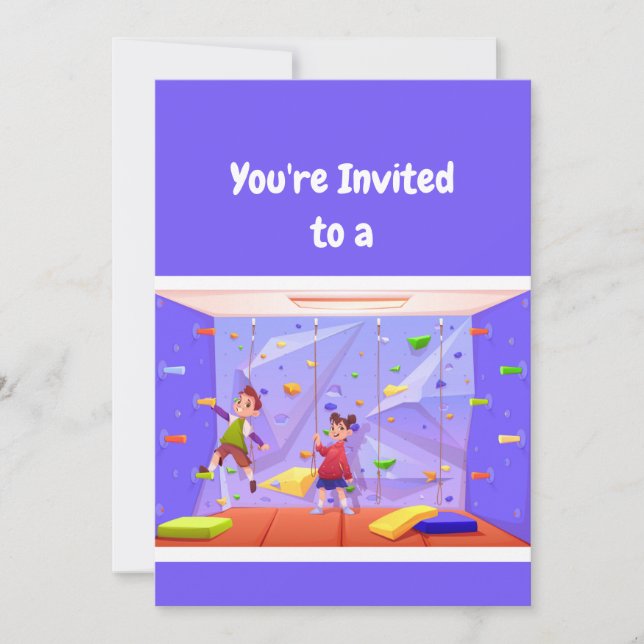 Convite Nome Personalizado Aniversário de Escalada de Aniv (Frente)