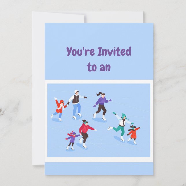 Convite Nome Personalizado Aniversário de Ice de Aniversár (Frente)