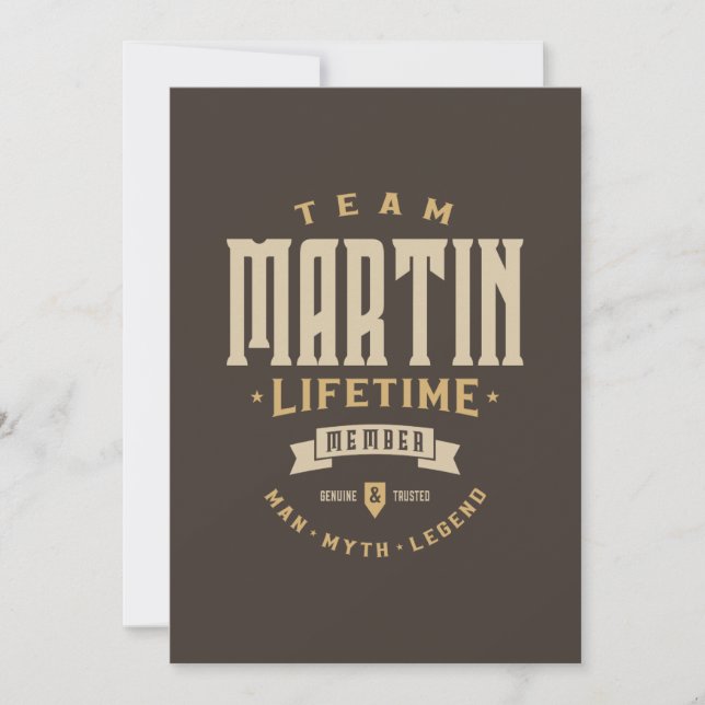 Convite Nome Personalizado do Membro do Team Martin Lifeti (Frente)