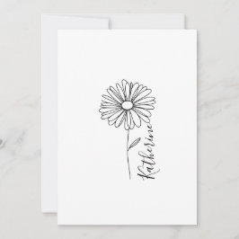 Convite Nome personalizado Flor de Nascimento de Abril dai