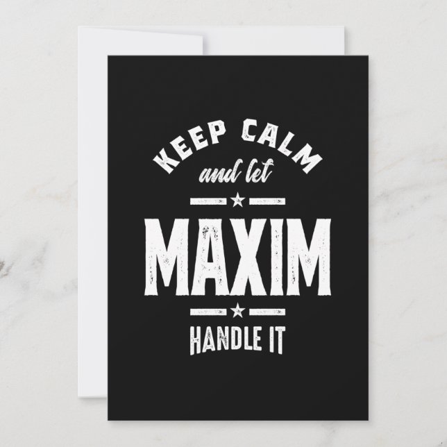 Convite Nome Personalizado Maxim Aniversário (Frente)