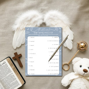 Convite Nomes Bíblicos de Bebês Heavenly Blue Corresponden