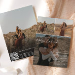 Convite Nomes de script modernos 4 fotos qr código casamen<br><div class="desc">Um convite de casamento moderno, chic e elegante com nomes personalizados com caligrafia escrita à mão em preto e branco e 4 fotos com cobertura preta. Todo o texto, nomes. Um convite simples e minimalista. Adicione seu código qr para um tudo em um convite de casamento com rsvp, detalhes e...</div>