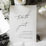 Convite NOMES Elegantes | Na moda Black & White Wedding<br><div class="desc">Esta design faz parte de uma coleção.</div>